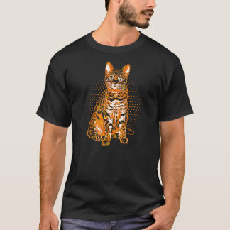 T-shirt Amoureux des chats rétro du chat du Bengale