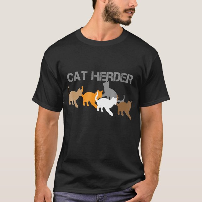 T-shirt Amoureux des chats_s de l'éleveur de chat (Devant)