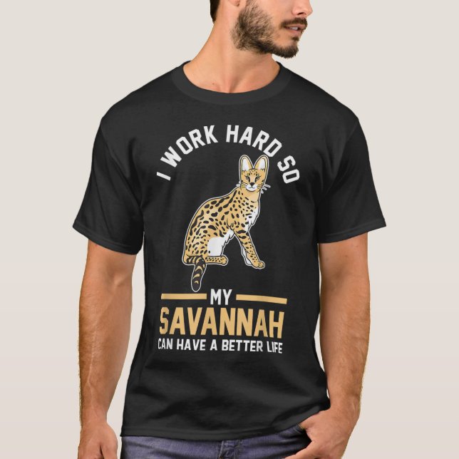 T-shirt Amoureux des chats Savannah (Devant)