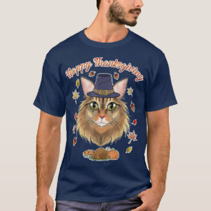 T-shirt Amoureux des chats Sibérien I Bon thanksgiving 