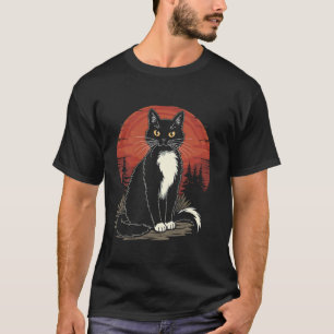 T-shirt Amoureux des chats Sunset Forest Graphisme