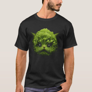 T-shirt Amoureux des Chats Tête de Laitue Kitty Moustaches