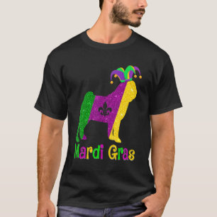 T-shirt Amoureux des chiens carlin Mardi Gras Carnival Jes