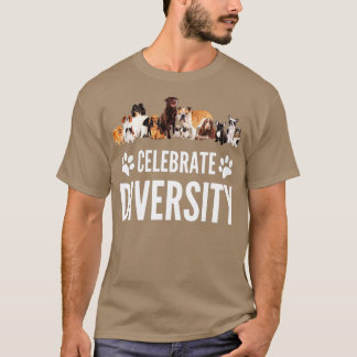 T-shirt Amoureux des chiens célèbre la diversité dans les