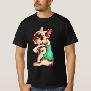 T-shirt Amoureux des chiens Cool Français Bulldog I Love