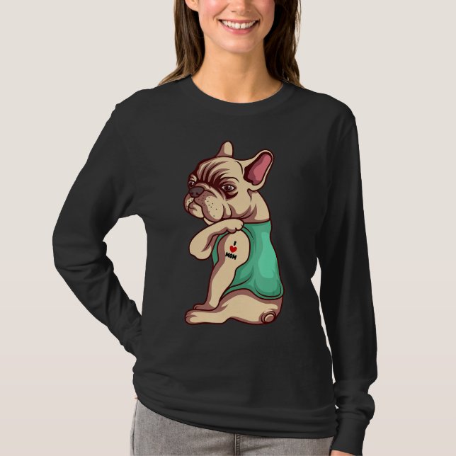 T-shirt Amoureux des chiens | Cool Français Bulldog I Love (Devant)