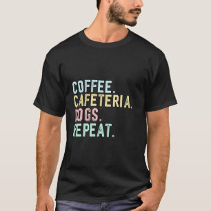 T-shirt Amoureux des Chiens de Café Rétro Travailleur de C