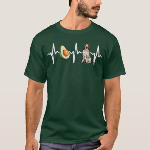 T-shirt Amoureux des chiens de Heartbeat Avocado Spinoni I