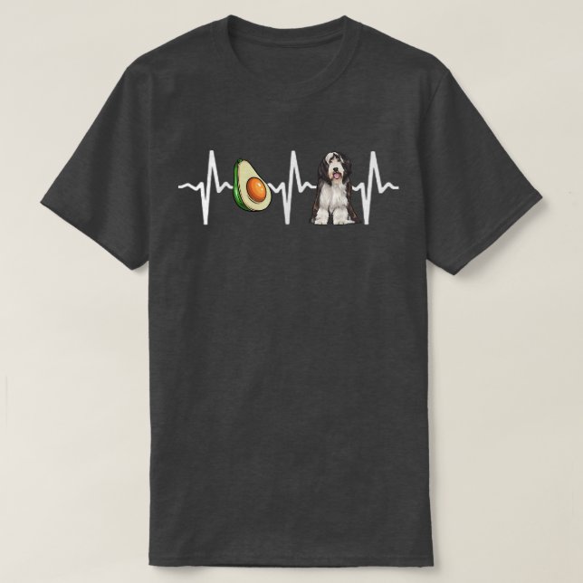 T-shirt Amoureux des chiens de Heartbeat de Collie hérité  (Design devant)