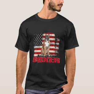 T-shirt Amoureux des chiens de la boîte à drapeau de l'Amé