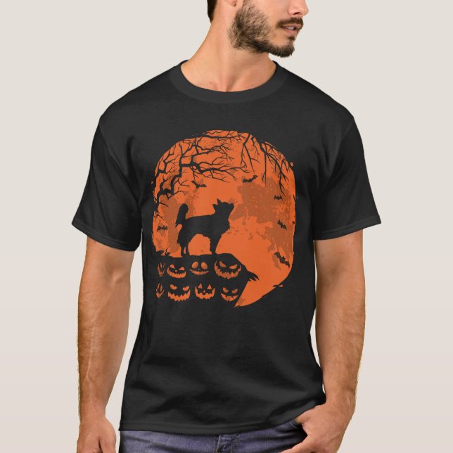T-shirt Amoureux des chiens De Longue Date De L'Halloween  (Devant)