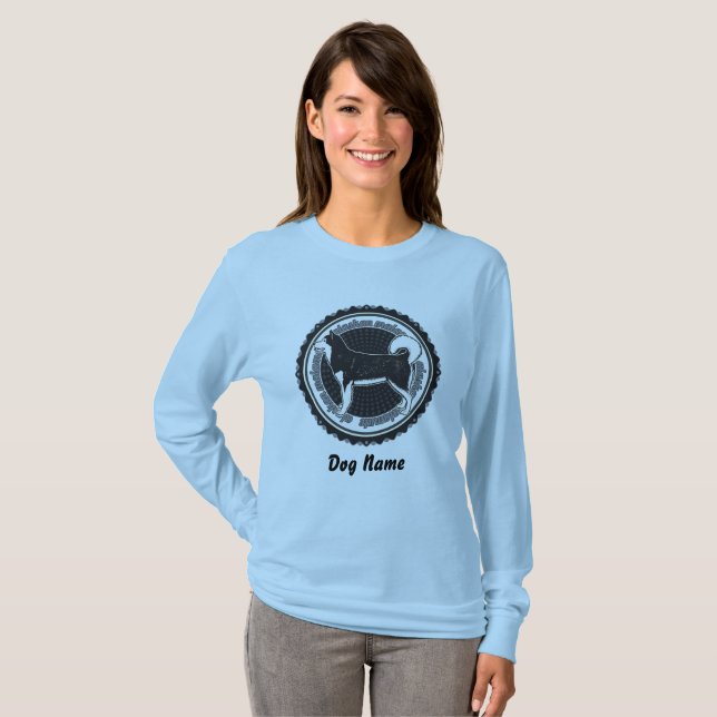 T-shirt Amoureux des chiens de malamute de l'Alaska person (Devant entier)