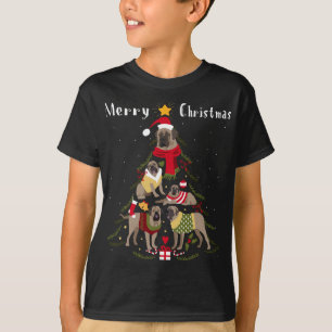 T-shirt Amoureux des chiens de Noël du Mastiff anglais