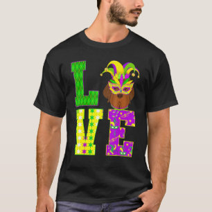T-shirt Amoureux des chiens de Terre-Neuve I Love Mardi Gr