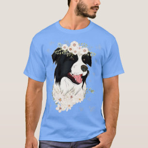 T-shirt Amoureux des chiens Floral Animal Dog Flower Crown