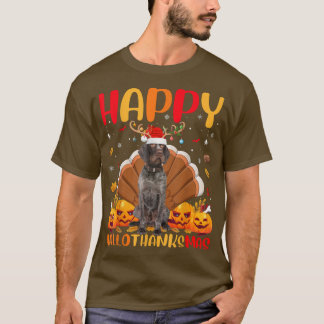 T-shirt Amoureux des chiens Happy Allemand À poils durs Po