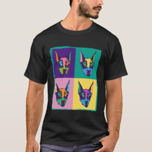 T-shirt Amoureux des chiens I Pop Art Doberman