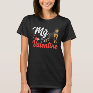 T-shirt Amoureux des chiens Mon Rottweiler est ma Saint Va