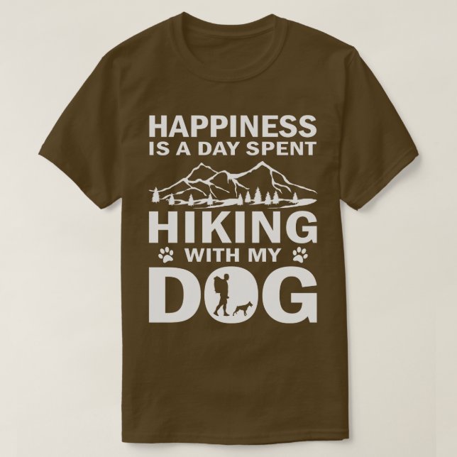 T-shirt Amoureux des chiens randonnée (Design devant)