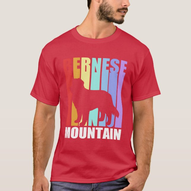 T-shirt Amoureux des chiens rétro Bernese Chien pour chien (Devant)