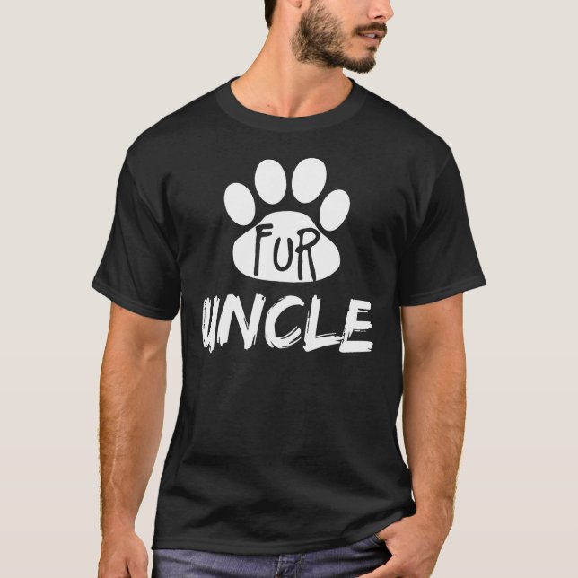 T-shirt Amoureux des chiens Tête-Fur Oncle Pet Lover (Devant)