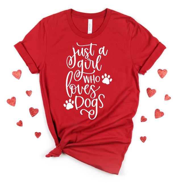 T-shirt Amoureux des chiens Valentine Whimsy Typographie (Créateur téléchargé)