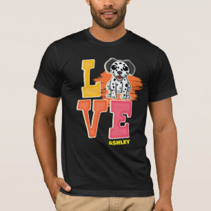 T-shirt Amoureux des Dalmatiens couleur mignonne