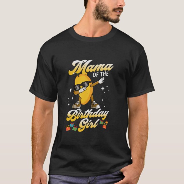 T-shirt Amoureux Des Fruits Mama De L'Anniversaire Mango L (Devant)