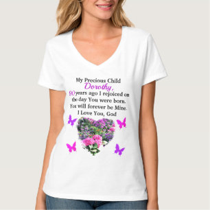 T-SHIRT AMOUREUX DIEU AIMANT 90E ANNIVERSAIRE PERSONNALISÉ