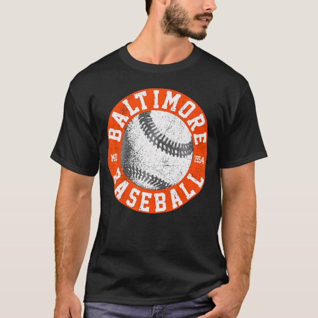 T-shirt Amoureux Du Baseball De Baltimore (Devant)