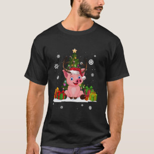 T-shirt Amoureux du cochon de Rinder amusant Noël laid