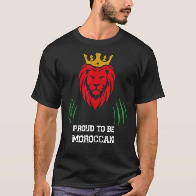 T-shirt Amoureux du football, fans marocains de Lion Footb (Devant)