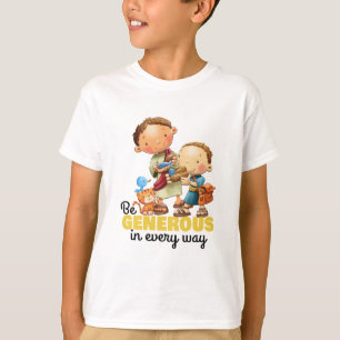 T-shirt Amoureux et poissons gamin Verso de la Bible T-shi
