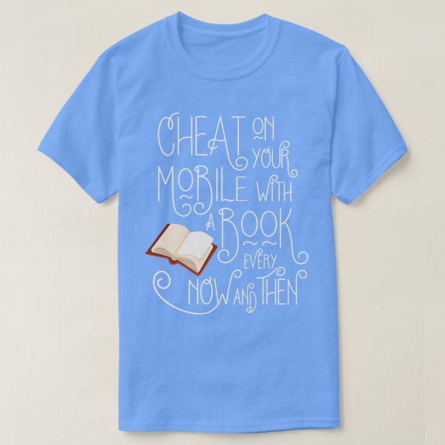 T-shirt Amoureux et ver de livre amusant 521 (Design devant)