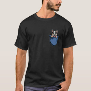 T-shirt Amoureux Mignon de Blue Heeler de Poche Chien Bouv