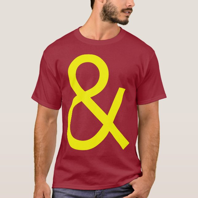 T-shirt Ampersand - Jaune sur foncé (Devant)