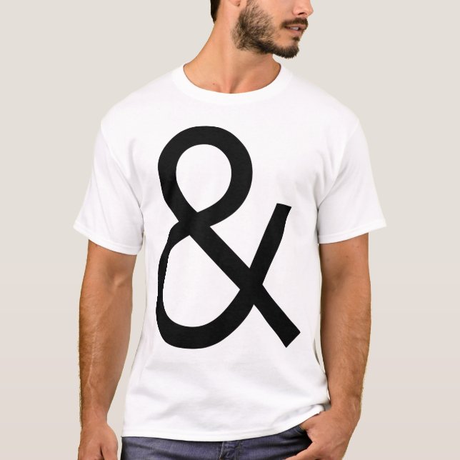 T-shirt Ampersand - Noir sur la lumière (Devant)