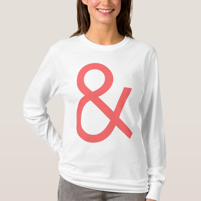 T-shirt Ampersand - Pink Tropical à la lumière (Devant)