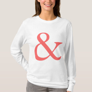 T-shirt Ampersand - rose tropicale