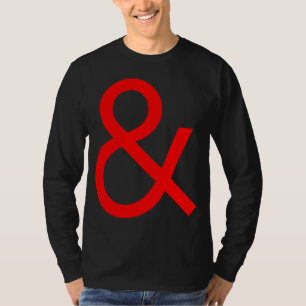 T-shirt Ampersand - Rouge sur foncé
