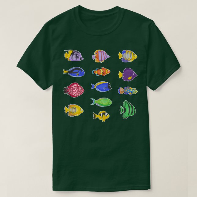T-shirt ampoule de tangs de poisson (Design devant)