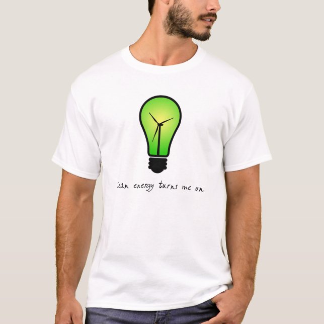 T-shirt Ampoule d'énergie propre - la chemise des hommes (Devant)