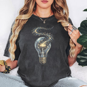 T-shirt Ampoule Galactique Fêlée Idée Cosmique
