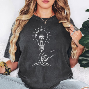 T-shirt Ampoule Germe Idée Croissance Main