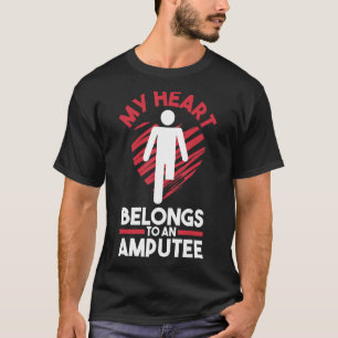 T-shirt Amputation De La Jambe Prothétique Jambe Mon Coeur
