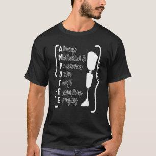 T-shirt Amputé motivé persévère jambe prosthétique Disabi