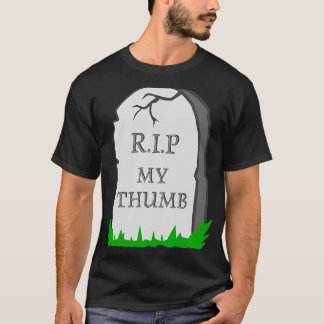 T-shirt Amputé pouce Amputation RIP My Thumb Headstone Jo