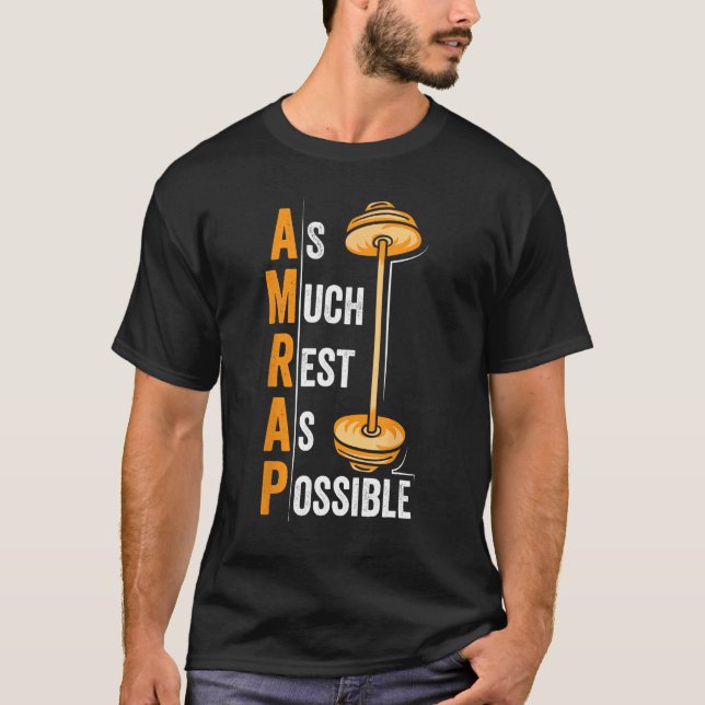 T-shirt AMRAP As Much Rest As Possible  Workout (Devant)