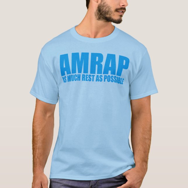 T-shirt AMRAP Humour WOD autant que possible (Devant)