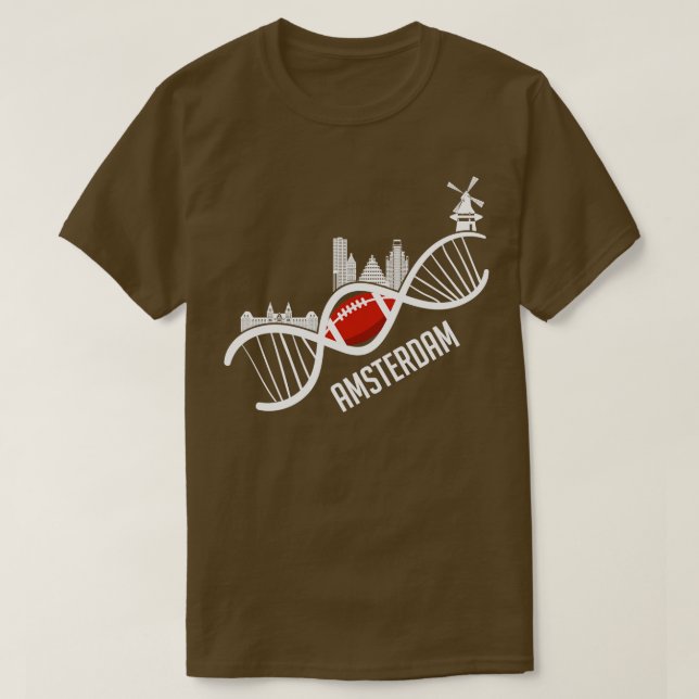 T-shirt Amsterdam American Football Skyline Pays-Bas c (Design devant)